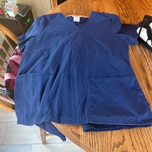 Women's scrub star navy scrubs